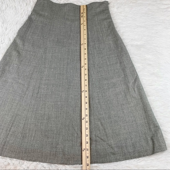 Graeme Black Virgin Wool knee length a-line Skirt gray high rise Made in Italy - Picture 4 of 10